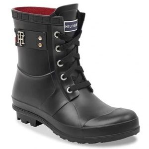 Tommy Hilfiger Toniee Lace-Up Rain Boots